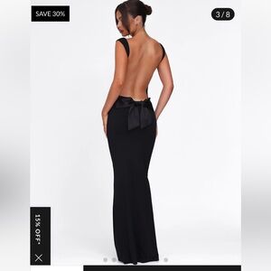 Elegant Black Backless Evening Dress